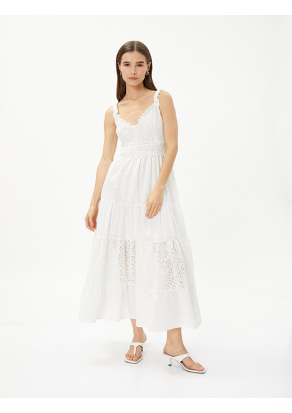 Uzun Fisto Elbise Askılı Kalp Yaka modelleri