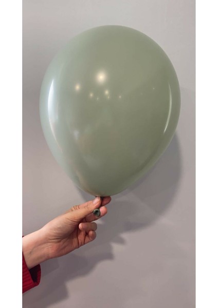 20 Adet Küf Yeşili Pastel Balon