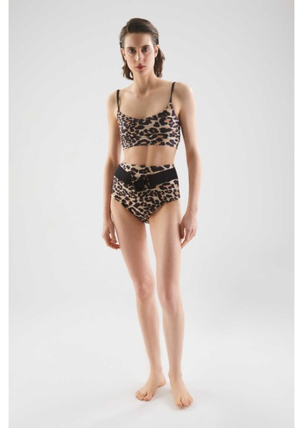 Kemerli Leopar Desenli Bikini Leopar Y22MY004_144