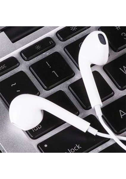iPhone Uyumlu Lightning Girişli Süper Bass Mikrofonlu Kablolu Kulakiçi Kulaklık