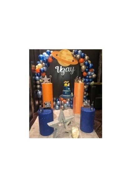 Uzay Balon Uzay Temalı Balon Zincir Set Uzay Konsept Parti Balon