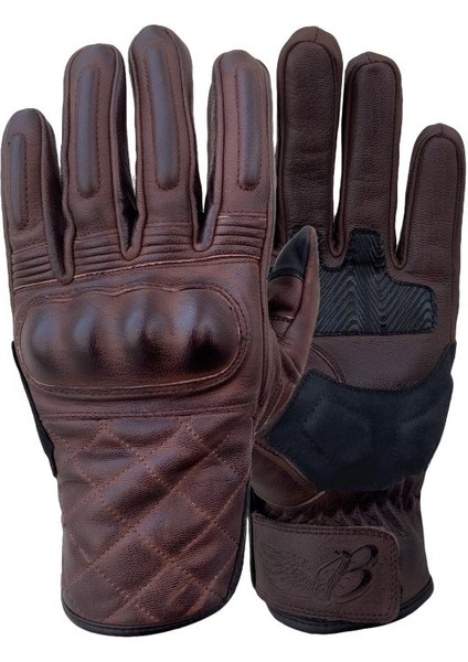 Hammer Brown Korumalı Motosiklet Deri Eldiveni fırsatları