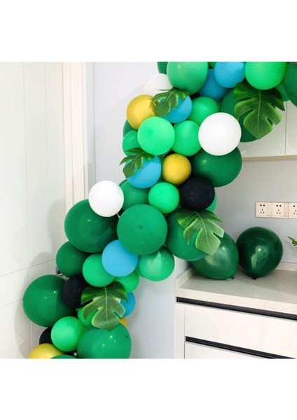 100 Adet Safari Renkler Metalik Balon ve Zinciri Konsept Balon