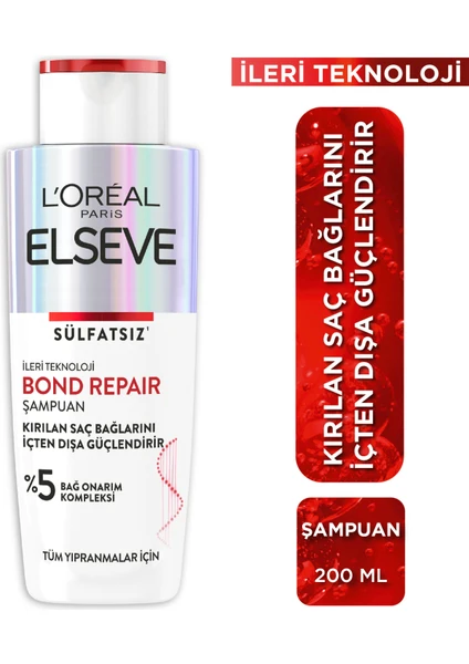 Bond Repair Tüm Yıpranmalar Için Saç Bağlarını Güçlendirici Şampuan 200ml