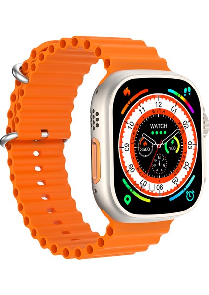 Seyu Watch Watch Ultra Wear Plus Turuncu Iphone ve Android Tüm Telefonlara Uyumlu W68+ Akıllı Saat