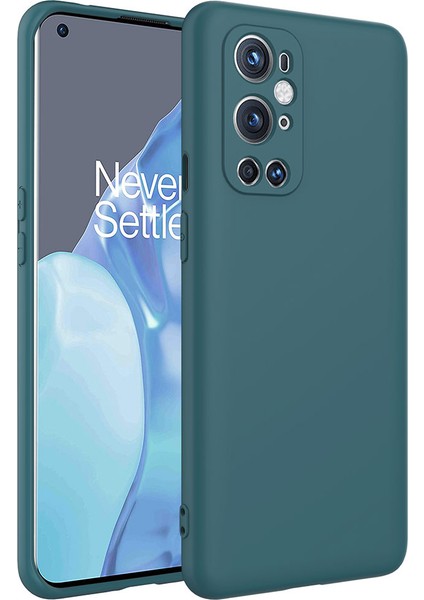 Oneplus 9 Pro Kılıf Mara Lansman Silikon Mat Soft Içi Süet Koyu Yeşil