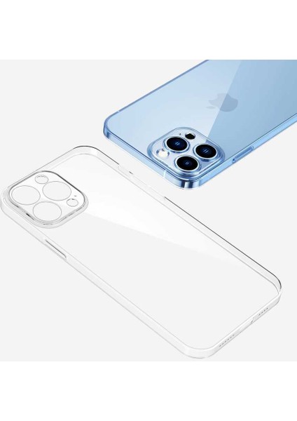 Apple iPhone 14 Pro Max Kılıf Vayt Sert Mika Kapak Slims Hassas Tuş Renksiz