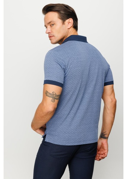 Erkek Polo Yaka Cepli Jakarlı Tshirt Lacivert fırsatları