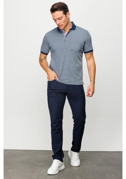Erkek Polo Yaka Cepli Jakarlı Tshirt Füme indirimleri