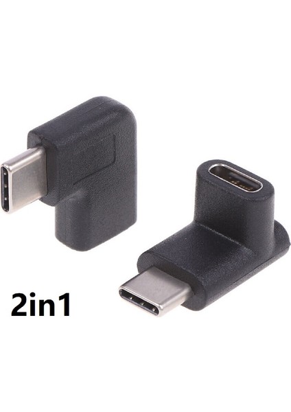 4460 Type C Dişi Erkek 90 Derece Dirsek 2in1 Çevirici Dönüştürücü Adaptör indirimleri