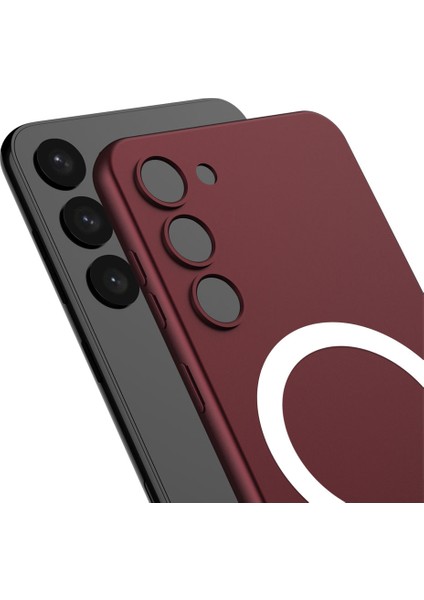 Samsung Galaxy S23 Kılıf Magsafe Wireless Şarj Özellikli Kıpta Tpu Silikon Gümüş fiyatları