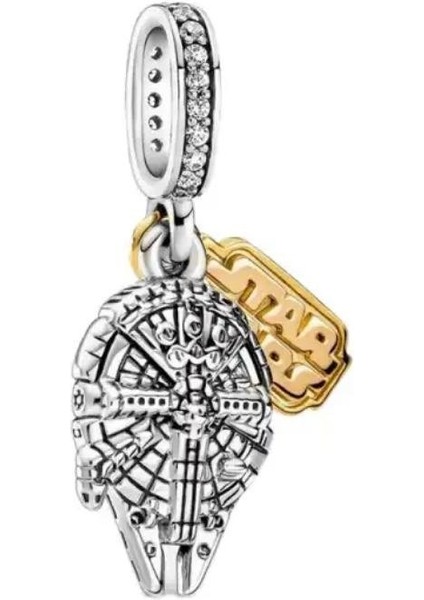 Gümüş S925 Damgalı Star Wars Millennium Falcon Charm