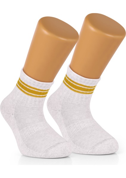 Ozzy Socks 4 Çift  Pamuklu Kız Bebek Çocuk Çizgili Soket Çorap