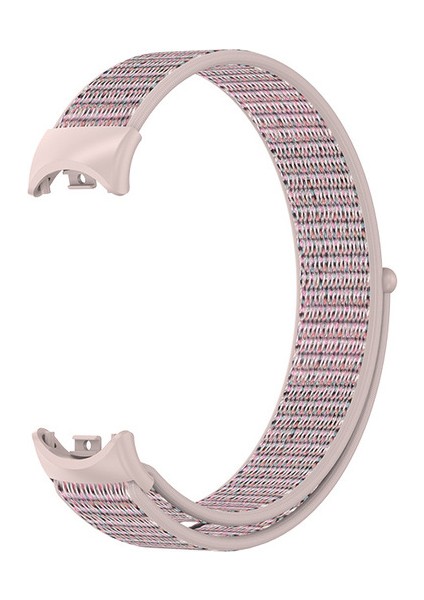 Xiaomi Mi Band 8 Kordon Cırtcırt Kumaş Kordon Velcro Pembe