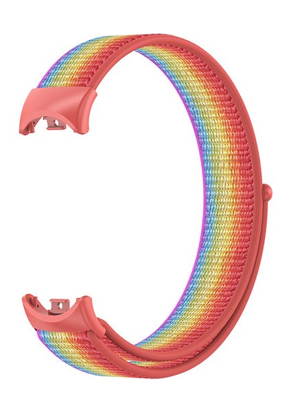 Xiaomi Mi Band 8 Kordon Cırtcırt Kumaş Kordon Velcro Kırmızı