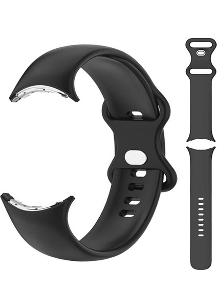 Google Pixel Watch Kordon Mat Klasik Silikon Sc1 Siyah
