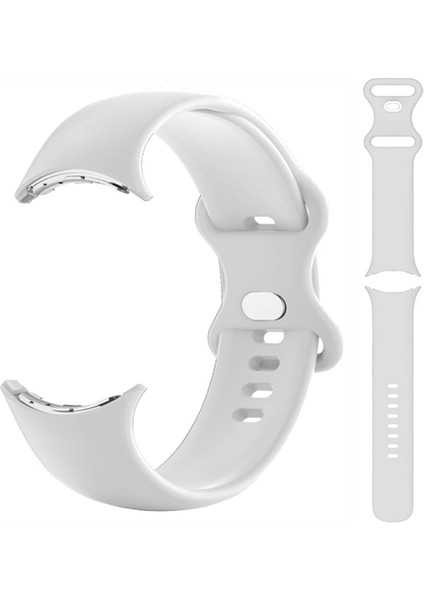 Google Pixel Watch Kordon Mat Klasik Silikon Sc1 Beyaz