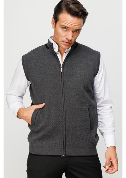 Erkek Çelik Örgü Yün Yelek K.gri indirimleri