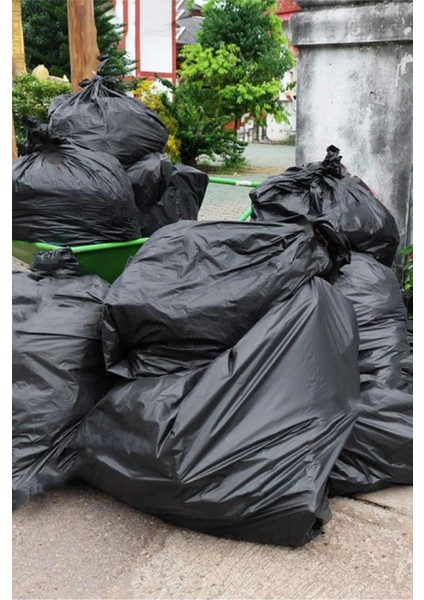 Kalın Çöp Torbası 400 gr x 1 Rulo Siyah Çöp Poşeti 80x110 cm Jumbo Endüstriyel Çöp Torbası