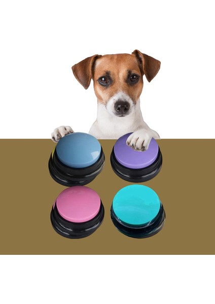 4 Adet Sound Utton Iletişim Köpeği Interaktif Oyuncak Kaydedici B Kayıt (Yurt Dışından)