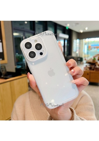 Apple Iphone 12 Pro Max Kılıf Tam Kamera Korumalı Metalik Tarz Çerceveli Renkli Kenarlı Köşe Korumalı Silikon