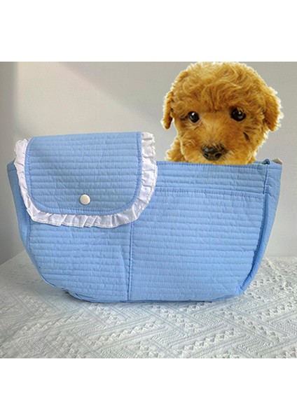 Seyahat Çantası Kedi Köpek Köpek Sling Taşıyıcı Köpek Kitty Küçük Hayvanlar Kamp Mavi Kamp 40X26X11CM (Yurt Dışından)