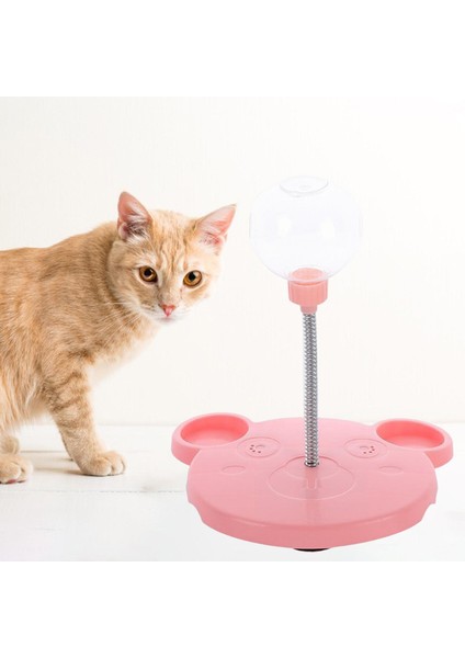 Köpek Kedi Yavaş Besleyici Oyuncak Etkileşimli Dispenser Kitten Kitty Iç Mekan Pembesi Yok Katnip Top (Yurt Dışından)