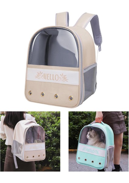 Pet Taşıyıcı Sırt Çantası Seyahat Çantası Köpek Kedi Dış Rabbits Hayvan Kafesi C-Khaki (Yurt Dışından) modelleri