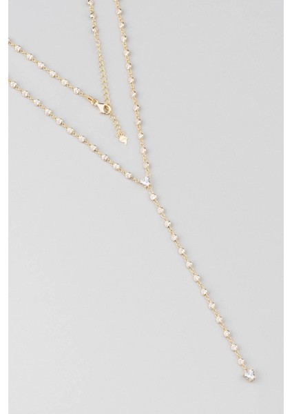 Romantik Kalp 18 Ayar 45 cm Gümüş Y Kolye