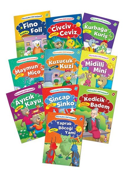 Timaş Çocuk Hikayelerle Dini Değerler Set (10 Kitap Takım)