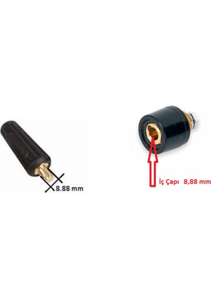 Kaynak Makinası Kablo Bağlantı Soketi Erkek ve Dişi 10-25 1 Takım fiyatları