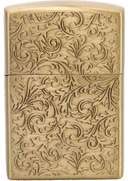 Çiçek Desenli Gazlı Metal Çakmak, Zippo Tasarımı Çakmak