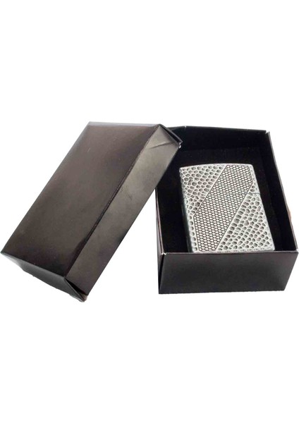 Yılan Timsah Desenli Gazlı Metal Çakmak, Zippo Tasarımı Çakmak