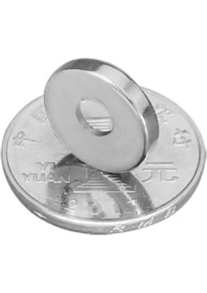Yuvarlak Delikli Neodyum Mıknatıs Magnet Yuvarlak Güçlü D 15X3X5 mm