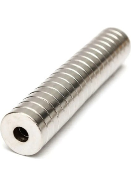 Yuvarlak Delikli Neodyum Mıknatıs Magnet Yuvarlak Güçlü D 15X3X5 mm