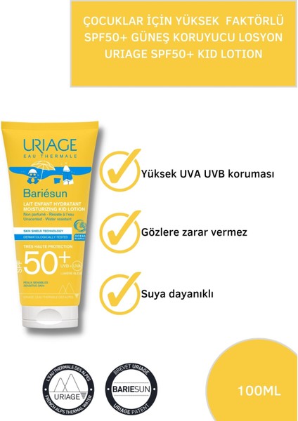 Bariesun Nemlendirici Çocuk Güneş Koruyucu Losyon SPF50+ 100ML modelleri