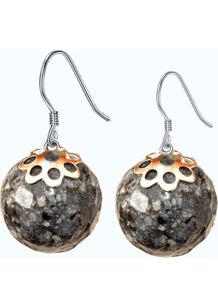 Spekrolit Taşı Doğal Taş Küpe