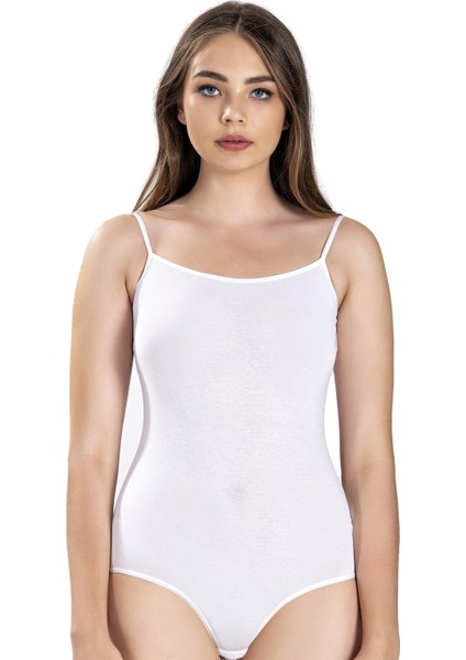 Kadın Ip Askılı Kancalı Likralı Body 502 - 3 Adet