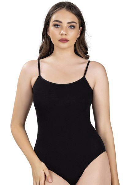 Kadın Ip Askılı Kancalı Likralı Body 502 - 3 Adet