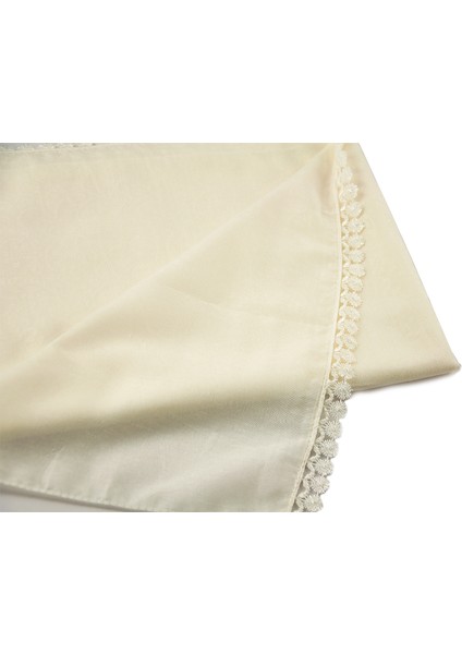 Özel Silindir Kutulu Set Inci Tesbihli Tül Şal Krem Renk fırsatları