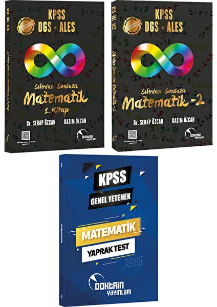 Doktrin Yayınları KPSS - DGS - Ales Sıfırdan Sonsuza Matematik 1-2 ve Matematik Yaprak Test (3 Kitap)