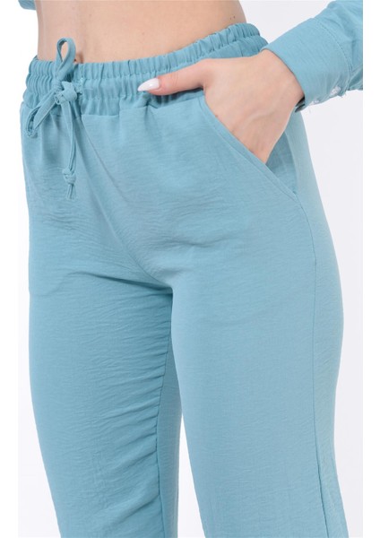 Kadın Beli Lastikli Aerobin Pantolon Bebemavisi
