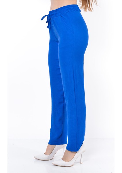 Kadın Beli Lastikli Aerobin Pantolon Saks