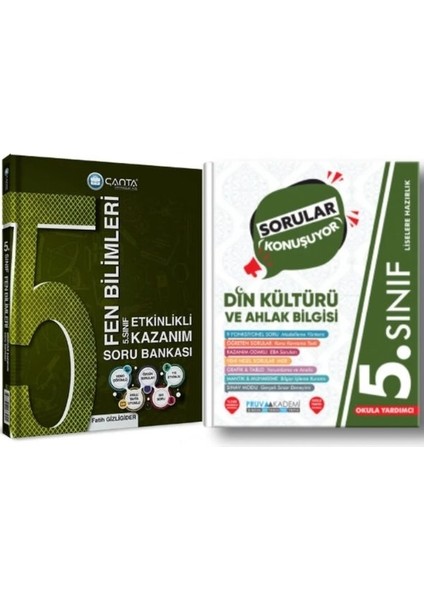 5. Sınıf Fen Bilimleri Etkinlikli Kazanım Soru Bankası + 5. Sınıf Din Kültürü Soru Bankası