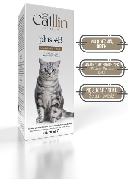 Plus + B For Cats 50 ml Kediler Için Tüy Sağlığı Damlası