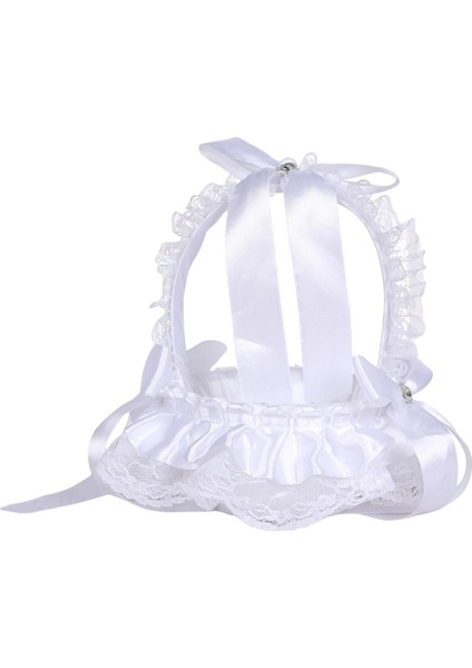 Saten Çiçek Sepeti Nedime Çiçek Taç Petal Sepet Gelin Nişan Stili B Için (Yurt Dışından)