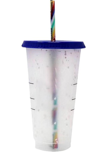Parti Için Kapak ve Saman ile Fincan Bardak Smoothie Bardağı Değiştirme (Yurt Dışından)