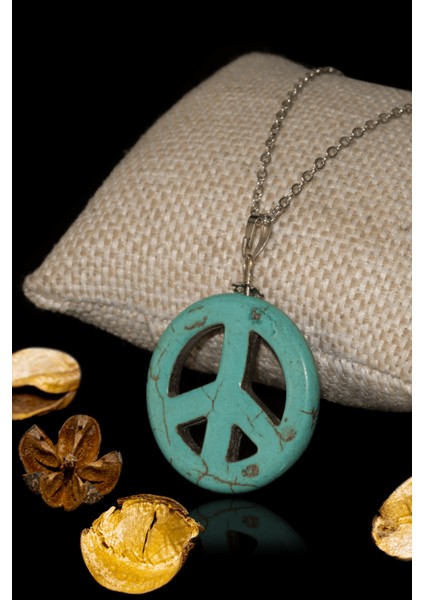 Barış Sembolü Turkuaz Taşı Kolye