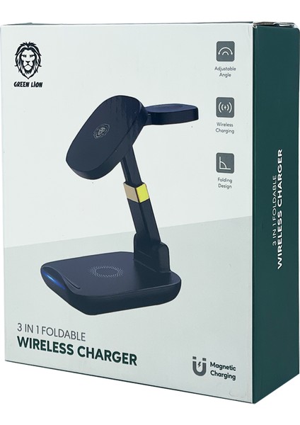 6 In 1 Foldable 15W Kablosuz Wireless Şarj