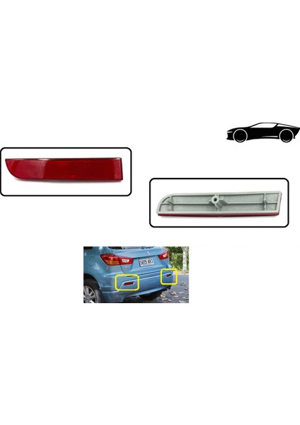 Tampon Reflektörü Asx 2010-2011 Arka Sol